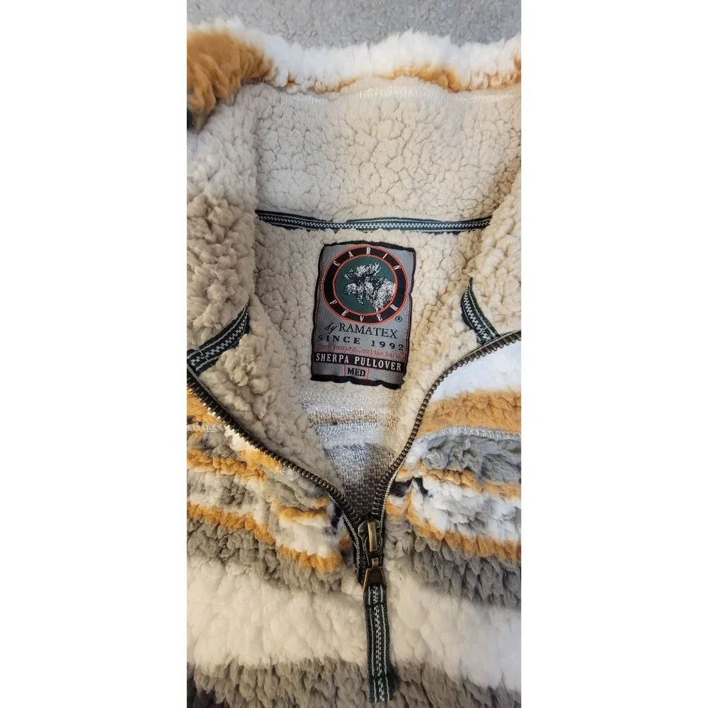 Cabin Fever by Ramatex Sherpa Pullover Bear Sweater - Picture 2 of 15